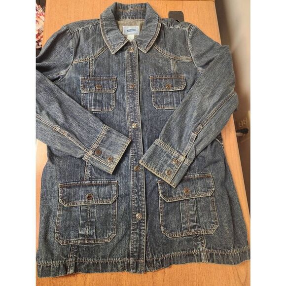 Old Navy Denim Jacket Womens XL Blue Stretch (R) - Picture 3 of 7